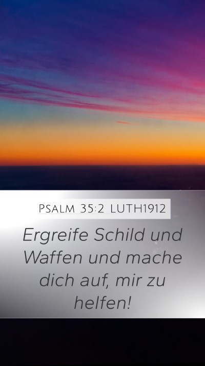 Psalm 35:2 LUTH1912 Bible Verse Image