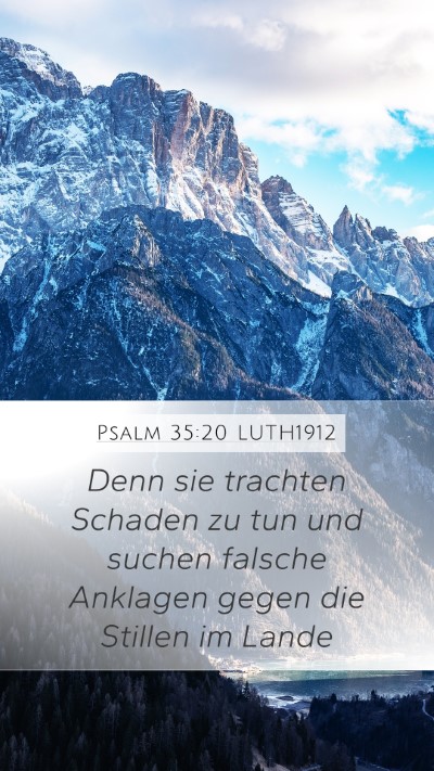 Psalm 35:20 LUTH1912 Bible Verse Image