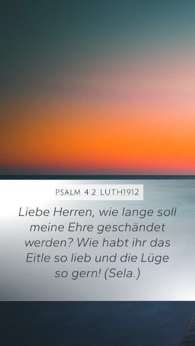 Psalm 4:2 LUTH1912 Bible Verse Image