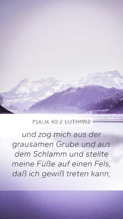 Psalm 40:2 LUTH1912 Bible Verse Image