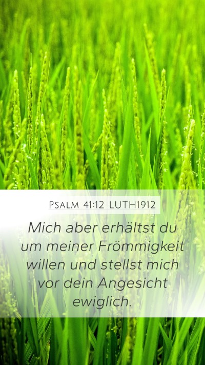 Psalm 41:12 LUTH1912 Bible Verse Image