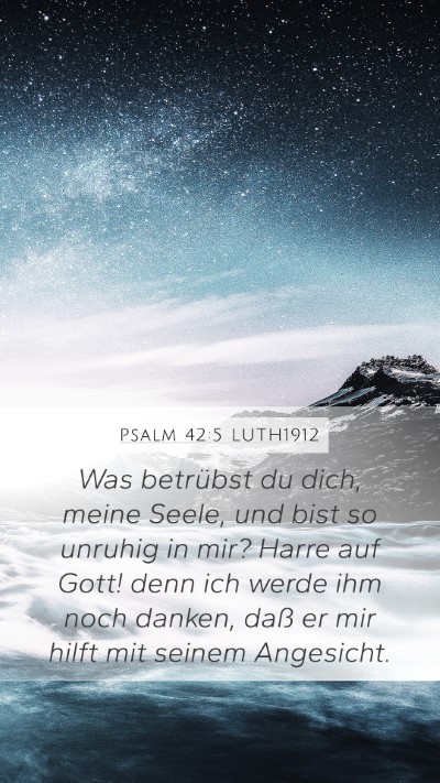 Psalm 42:5 LUTH1912 Bible Verse Image