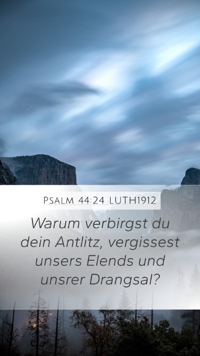 Psalm 44:24 LUTH1912 Bible Verse Image
