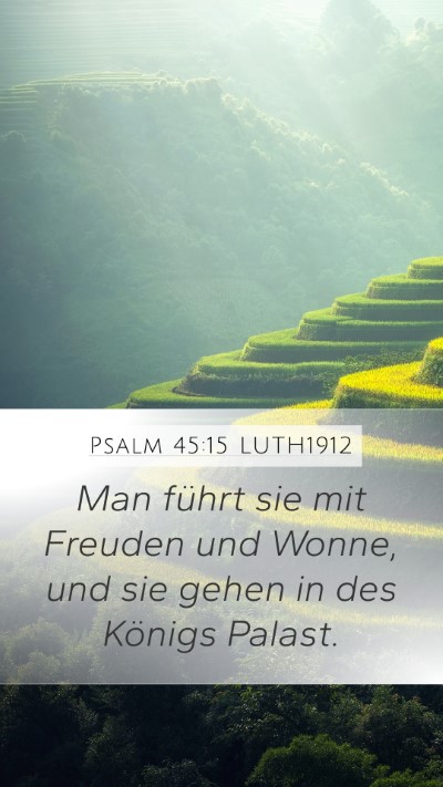 Psalm 45:15 LUTH1912 Mobile Phone Wallpaper - Man führt sie mit Freuden und Wonne, und sie - Mobile Bible Verse Wallpaper