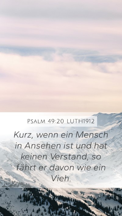 Psalm 49:20 LUTH1912 Bible Verse Image