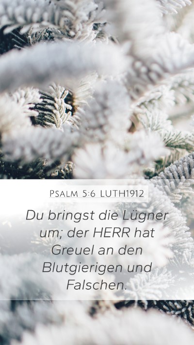 Psalm 5:6 LUTH1912 Bible Verse Image