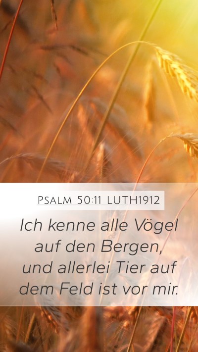Psalm 50:11 LUTH1912 Bible Verse Image