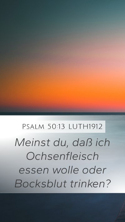 Psalm 50:13 LUTH1912 Bible Verse Image