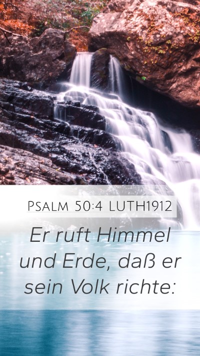 Psalm 50:4 LUTH1912 Bible Verse Image