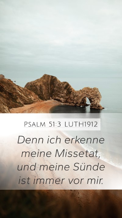 Psalm 51:3 LUTH1912 Bible Verse Image