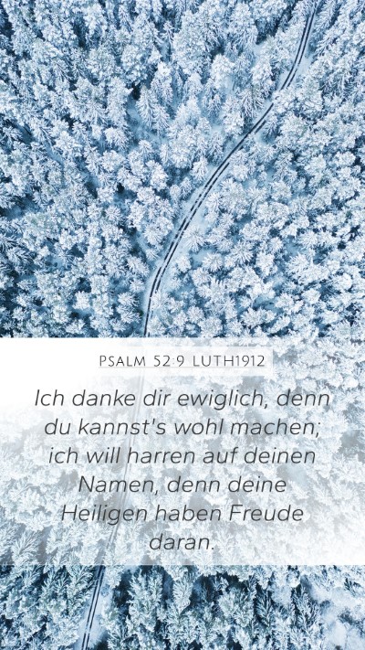 Psalm 52:9 LUTH1912 Bible Verse Image