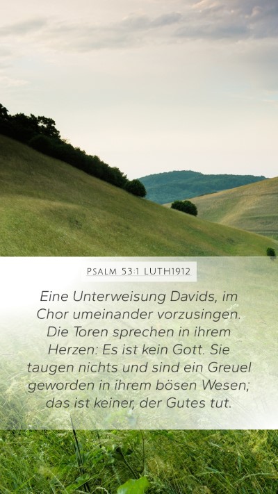 Psalm 53:1 LUTH1912 Bible Verse Image
