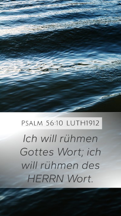 Psalm 56:10 LUTH1912 Bible Verse Image