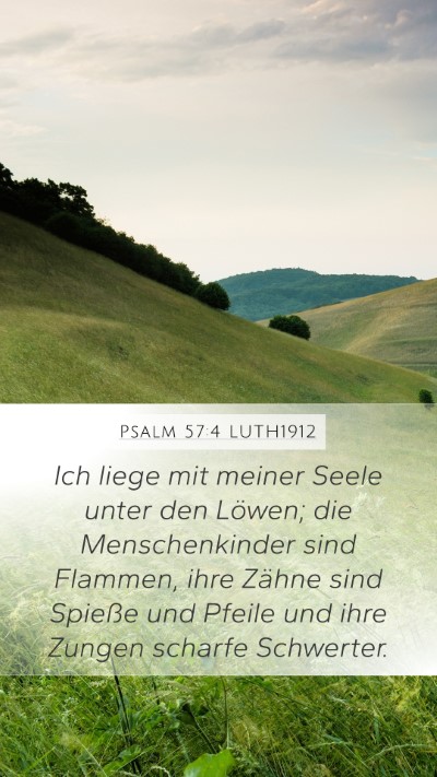 Psalm 57:4 LUTH1912 Bible Verse Image