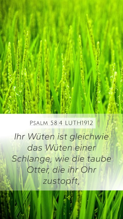 Psalm 58:4 LUTH1912 Bible Verse Image