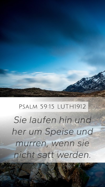 Psalm 59:15 LUTH1912 Bible Verse Image