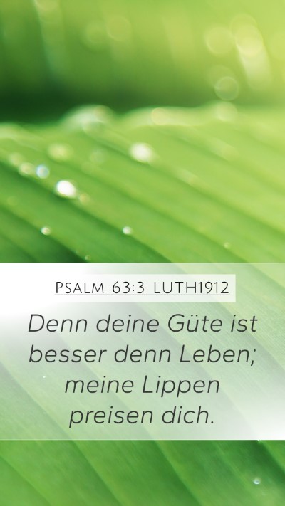 Psalm 63:3 LUTH1912 Bible Verse Image