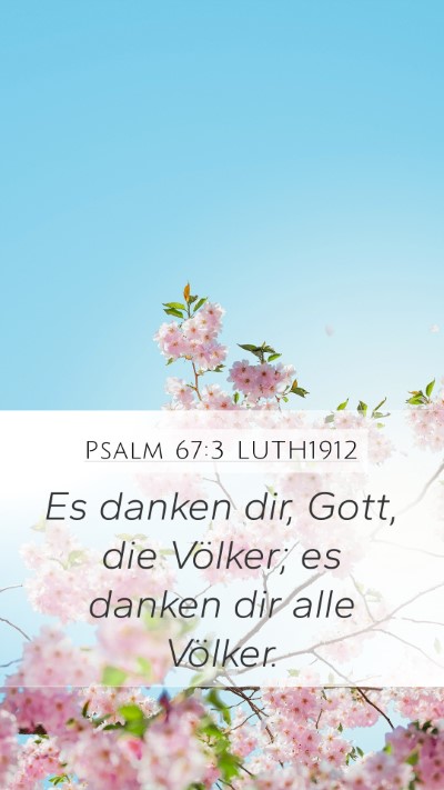 Psalm 67:3 LUTH1912 Bible Verse Image