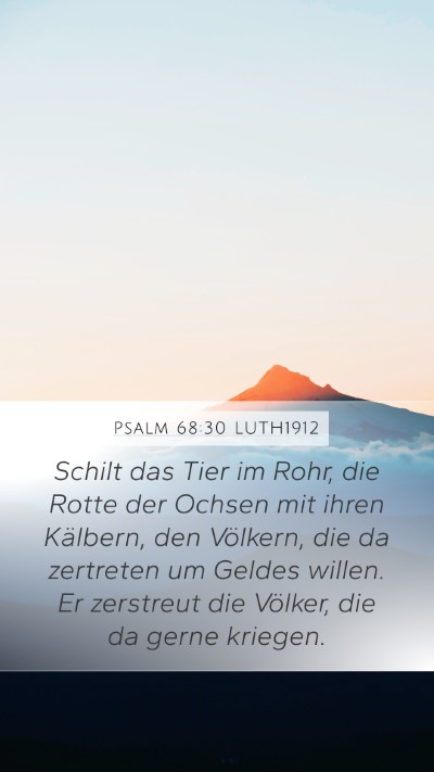 Psalm 68:30 LUTH1912 Bible Verse Image
