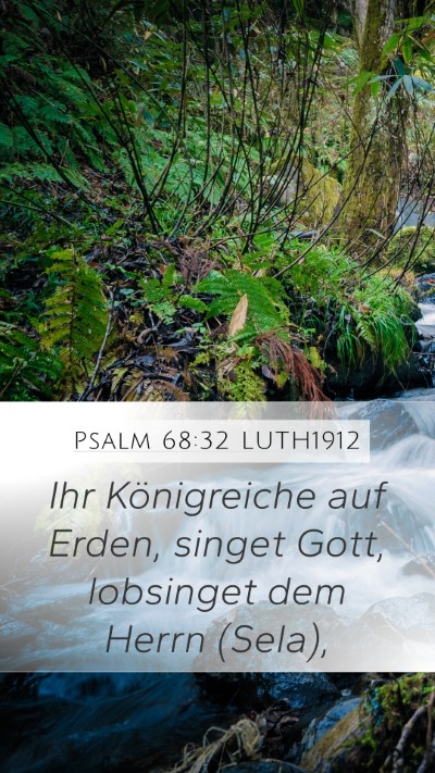 Psalm 68:32 LUTH1912 Bible Verse Image