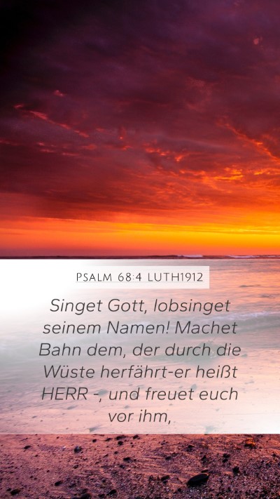 Psalm 68:4 LUTH1912 Bible Verse Image