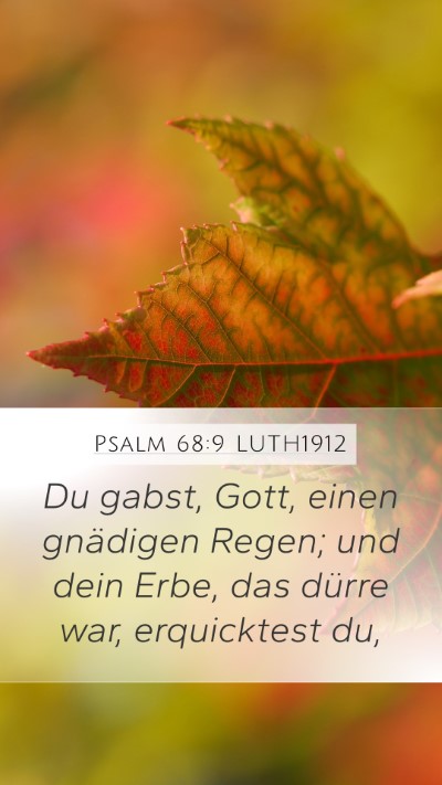 Psalm 68:9 LUTH1912 Bible Verse Image