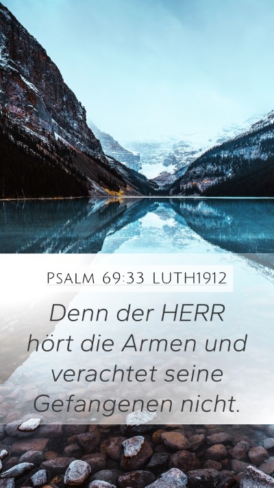 Psalm 69:33 LUTH1912 Bible Verse Image