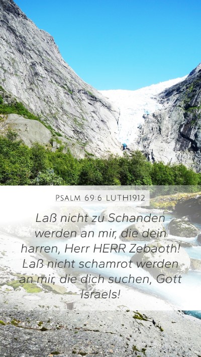 Psalm 69:6 LUTH1912 Bible Verse Image