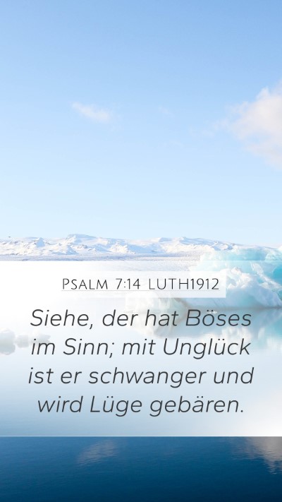 Psalm 7:14 LUTH1912 Bible Verse Image