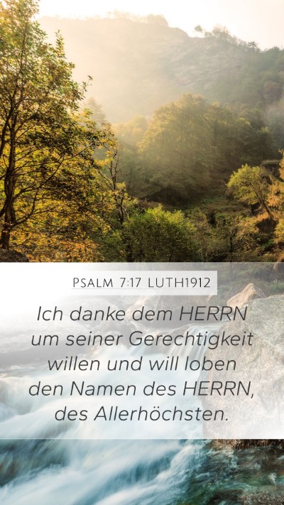 Psalm 7:17 LUTH1912 Bible Verse Image