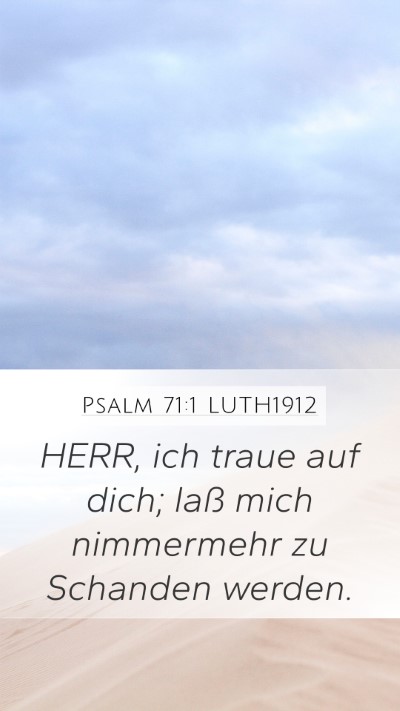 Psalm 71:1 LUTH1912 Bible Verse Image