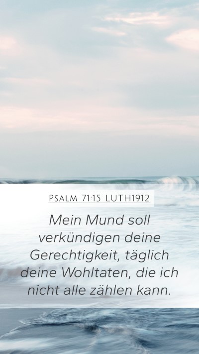 Psalm 71:15 LUTH1912 Bible Verse Image