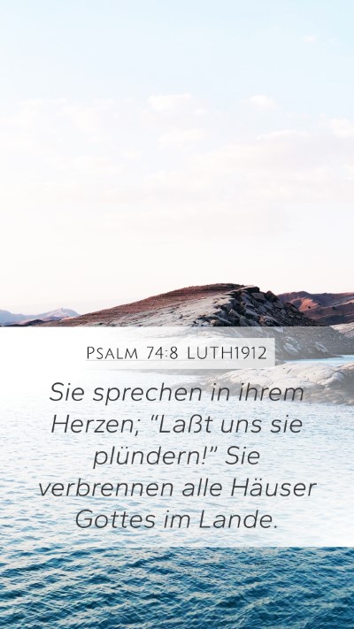 Psalm 74:8 LUTH1912 Bible Verse Image