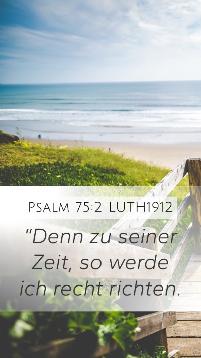 Psalm 75:2 LUTH1912 Bible Verse Image