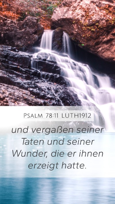 Psalm 78:11 LUTH1912 Bible Verse Image