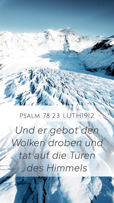 Psalm 78:23 LUTH1912 Bible Verse Image