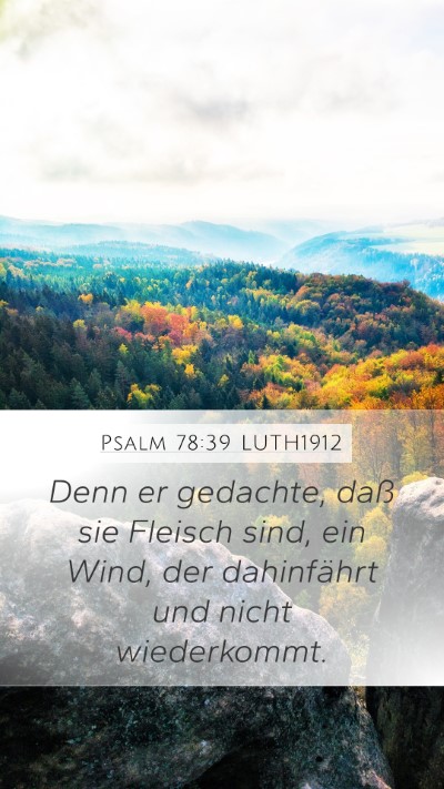 Psalm 78:39 LUTH1912 Bible Verse Image