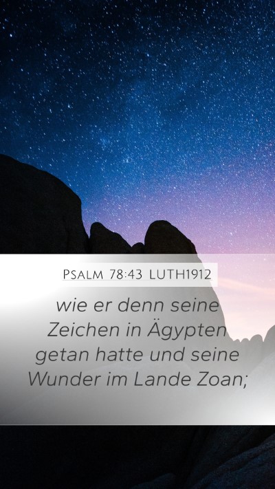 Psalm 78:43 LUTH1912 Bible Verse Image