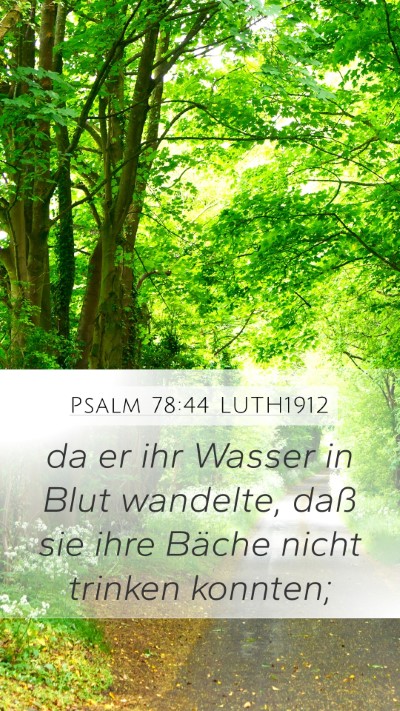 Psalm 78:44 LUTH1912 Bible Verse Image
