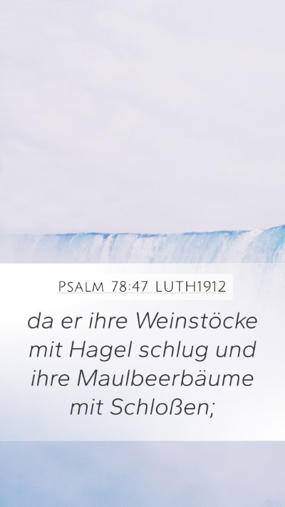 Psalm 78:47 LUTH1912 Bible Verse Image