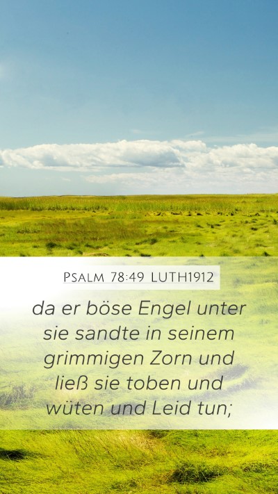 Psalm 78:49 LUTH1912 Bible Verse Image