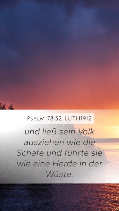 Psalm 78:52 LUTH1912 Bible Verse Image