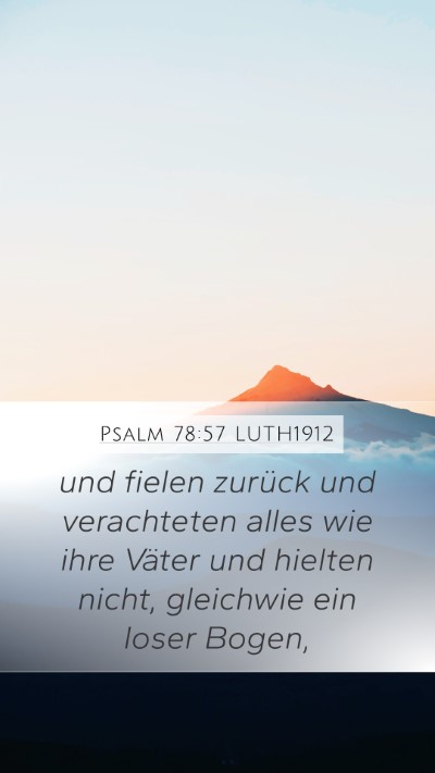 Psalm 78:57 LUTH1912 Bible Verse Image