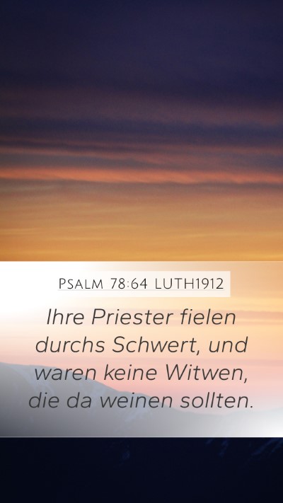 Psalm 78:64 LUTH1912 Bible Verse Image
