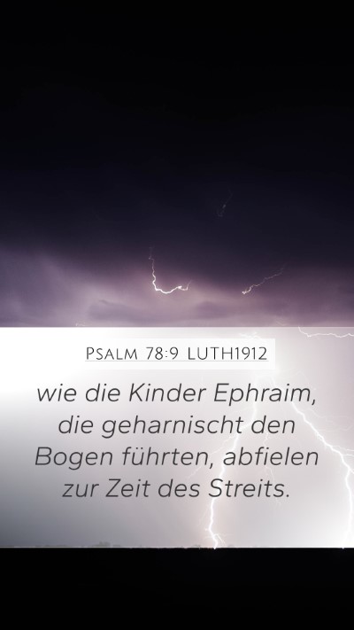 Psalm 78:9 LUTH1912 Bible Verse Image