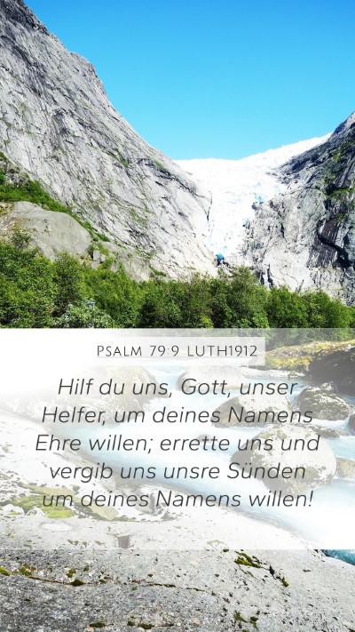 Psalm 79:9 LUTH1912 Bible Verse Image