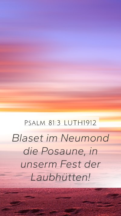Psalm 81:3 LUTH1912 Bible Verse Image