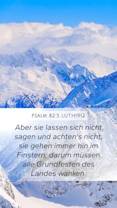 Psalm 82:5 LUTH1912 Bible Verse Image