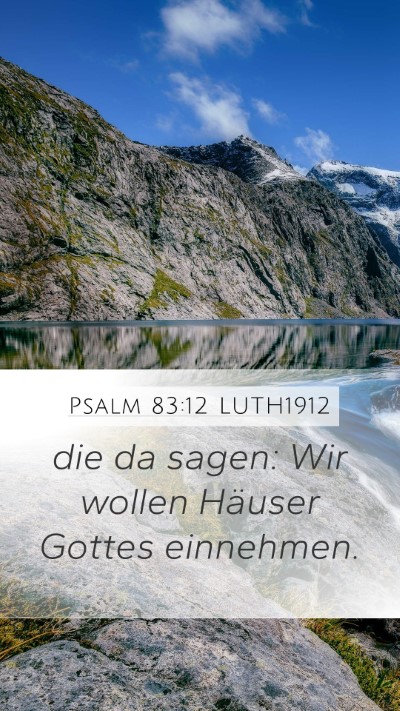Psalm 83:12 LUTH1912 Bible Verse Image
