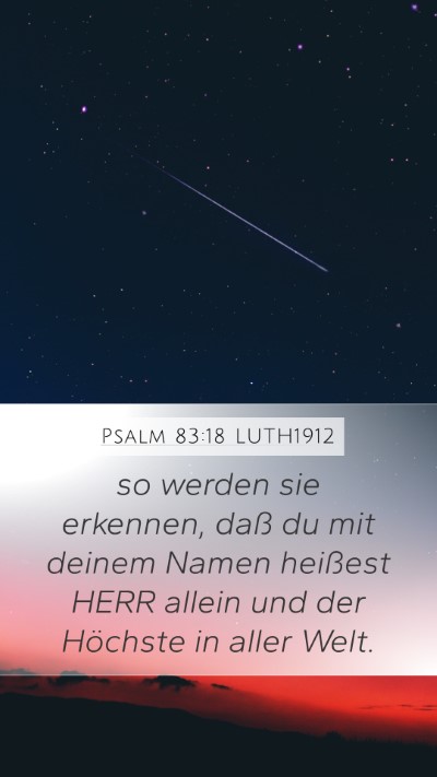 Psalm 83:18 LUTH1912 Bible Verse Image